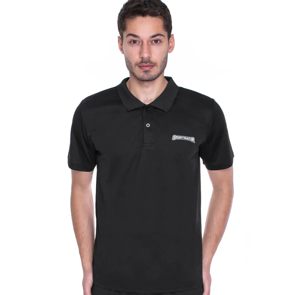 SPORTINATOR Essentials Herren Training Polo-Shirt schwarz
