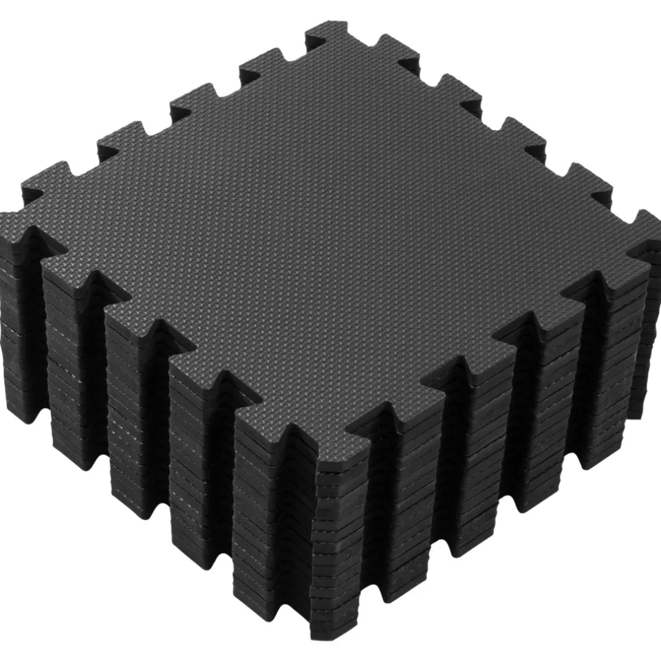 SPORTINATOR Fitness Bodenschutzmatte 18er-Set 30cm schwarz