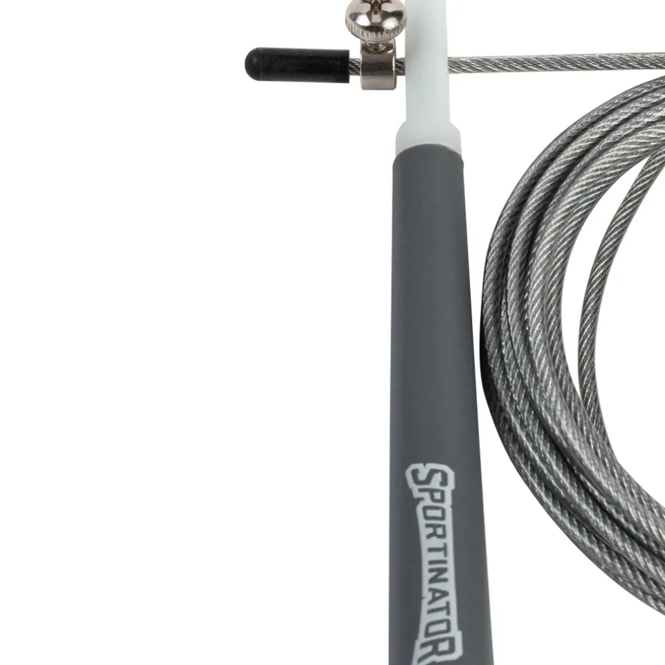 SPORTINATOR Geschwindigkeits-Springseil grau