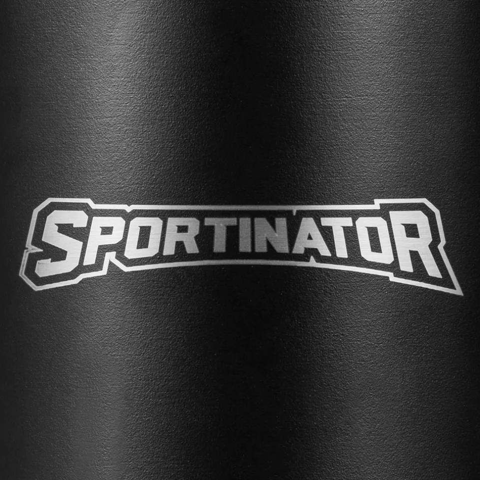 SPORTINATOR "Hydrated" Fitness Edelstahl Trinkflasche 2,2l schwarz