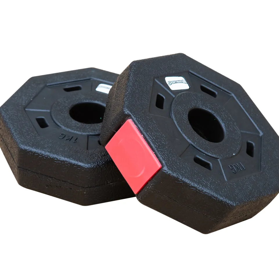 SPORTINATOR 1 kg Bumper Plates Fitness Hantelscheiben 2er-Set