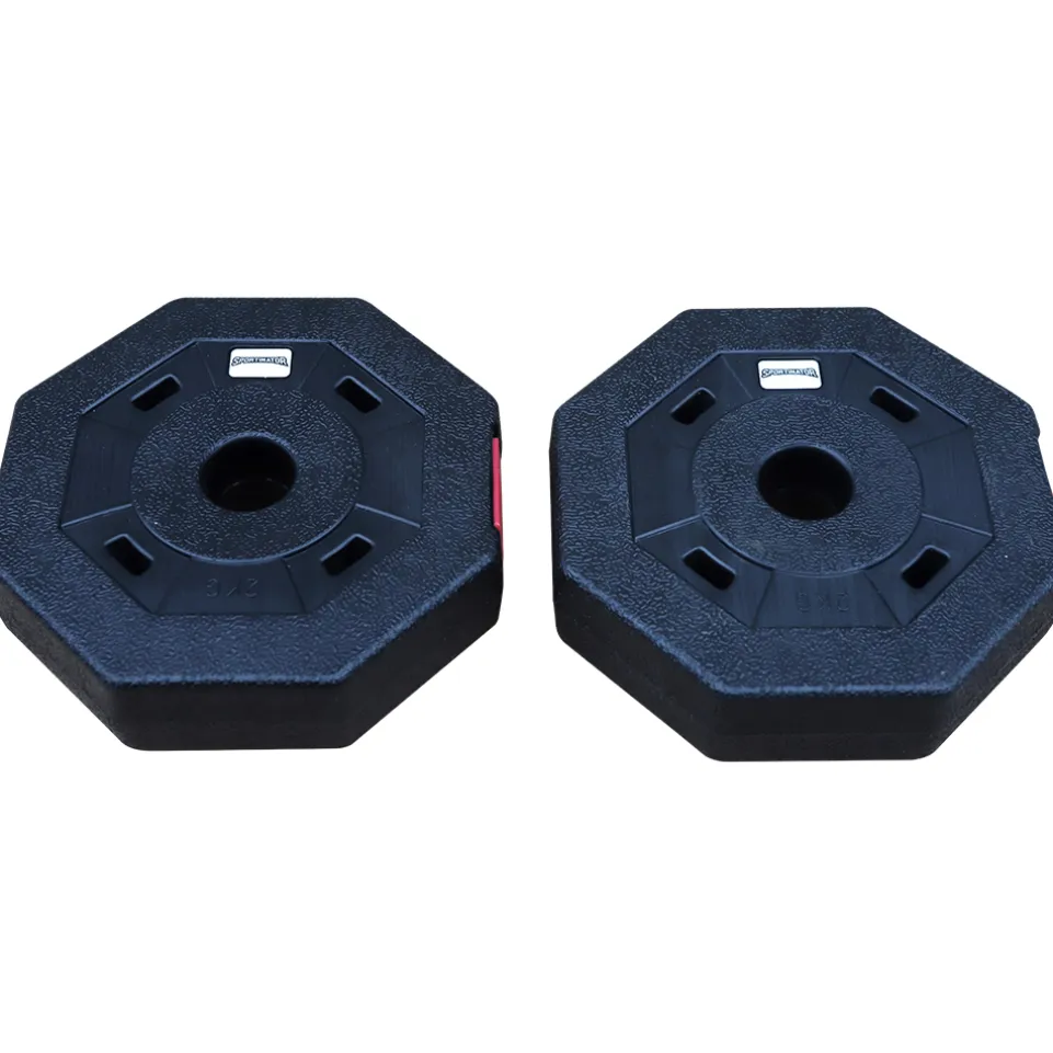 SPORTINATOR 2 kg Bumper Plates Fitness Hantelscheiben 2er-Set