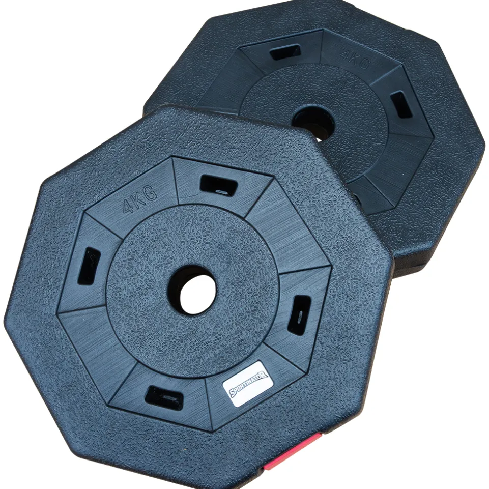 SPORTINATOR 4kg Bumper Plates Fitness Hantelscheiben 2er-Set