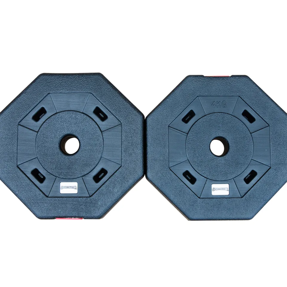 SPORTINATOR 4kg Bumper Plates Fitness Hantelscheiben 2er-Set