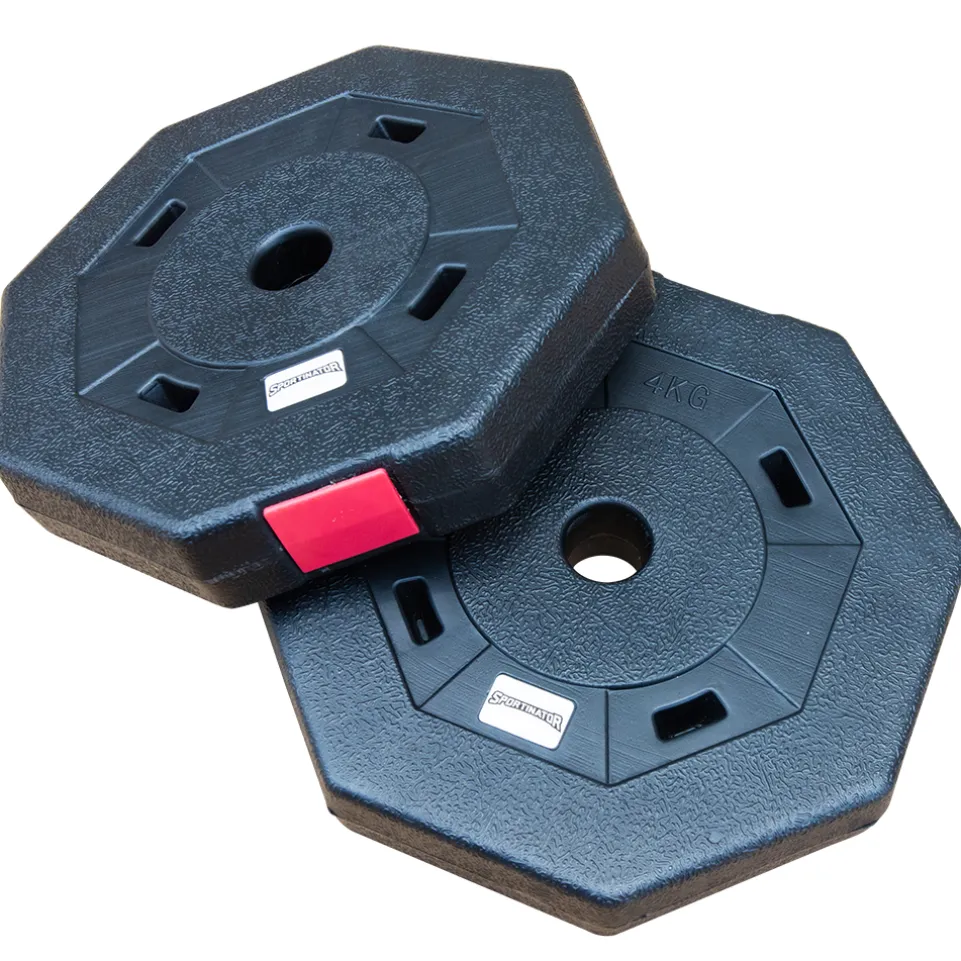SPORTINATOR 4kg Bumper Plates Fitness Hantelscheiben 2er-Set