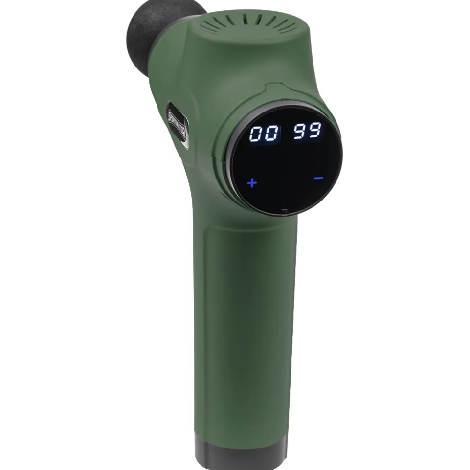 SPORTINATOR "Level Up" Massagepistole inkl. Zubehör grün