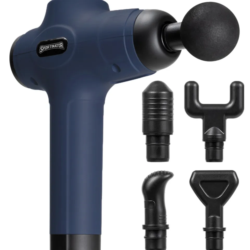 SPORTINATOR "Level Up" Massagepistole inkl. Zubehör blau