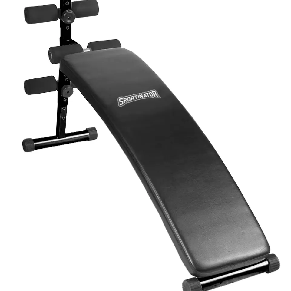 SPORTINATOR Sit Up verstellbare Trainings Hantelbank schwarz