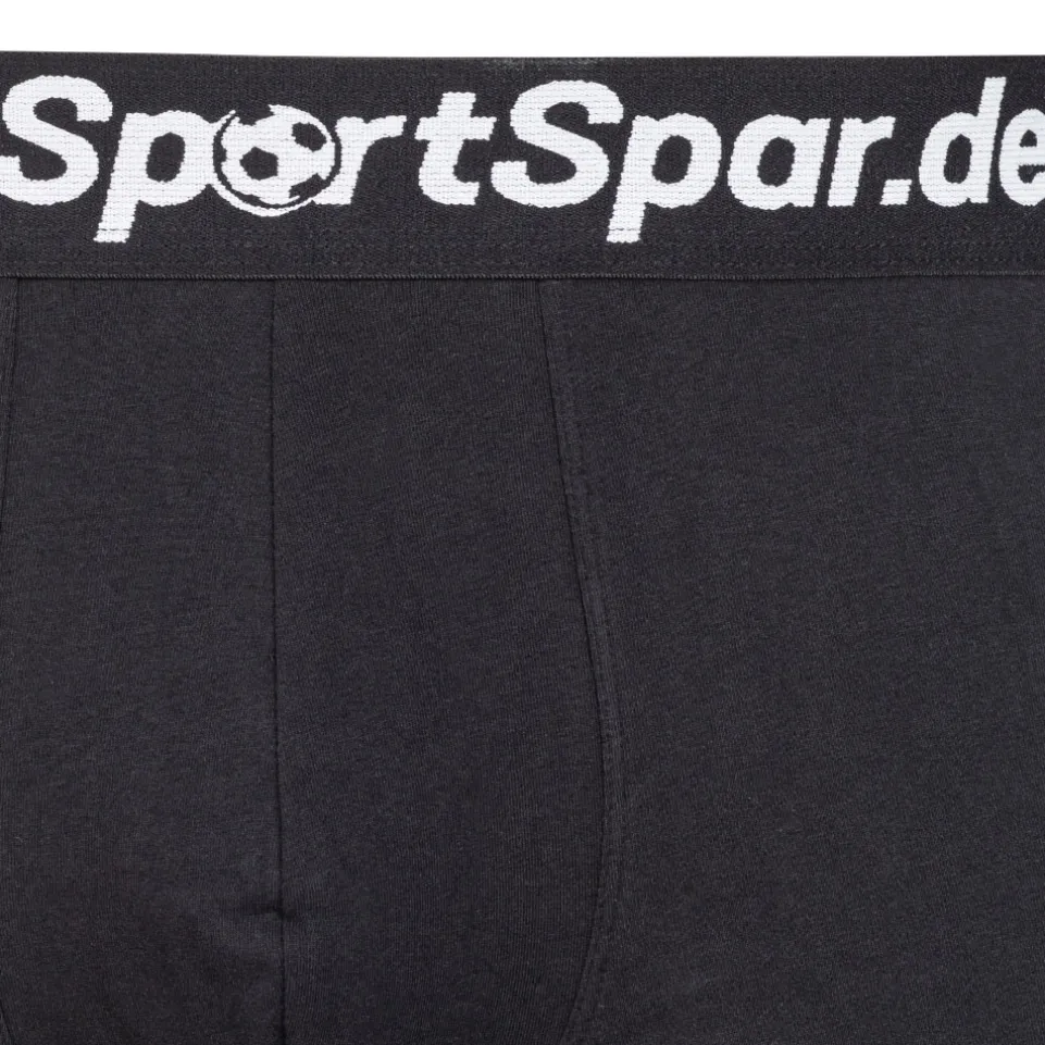 Sportspar.de Herren "Double Sparbuchse" Boxershorts 2er-Pack schwarz-weiß
