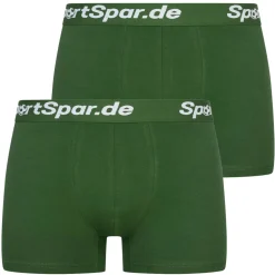 Sportspar.de Herren "Double Sparbuchse" Boxershorts 2er-Pack grün