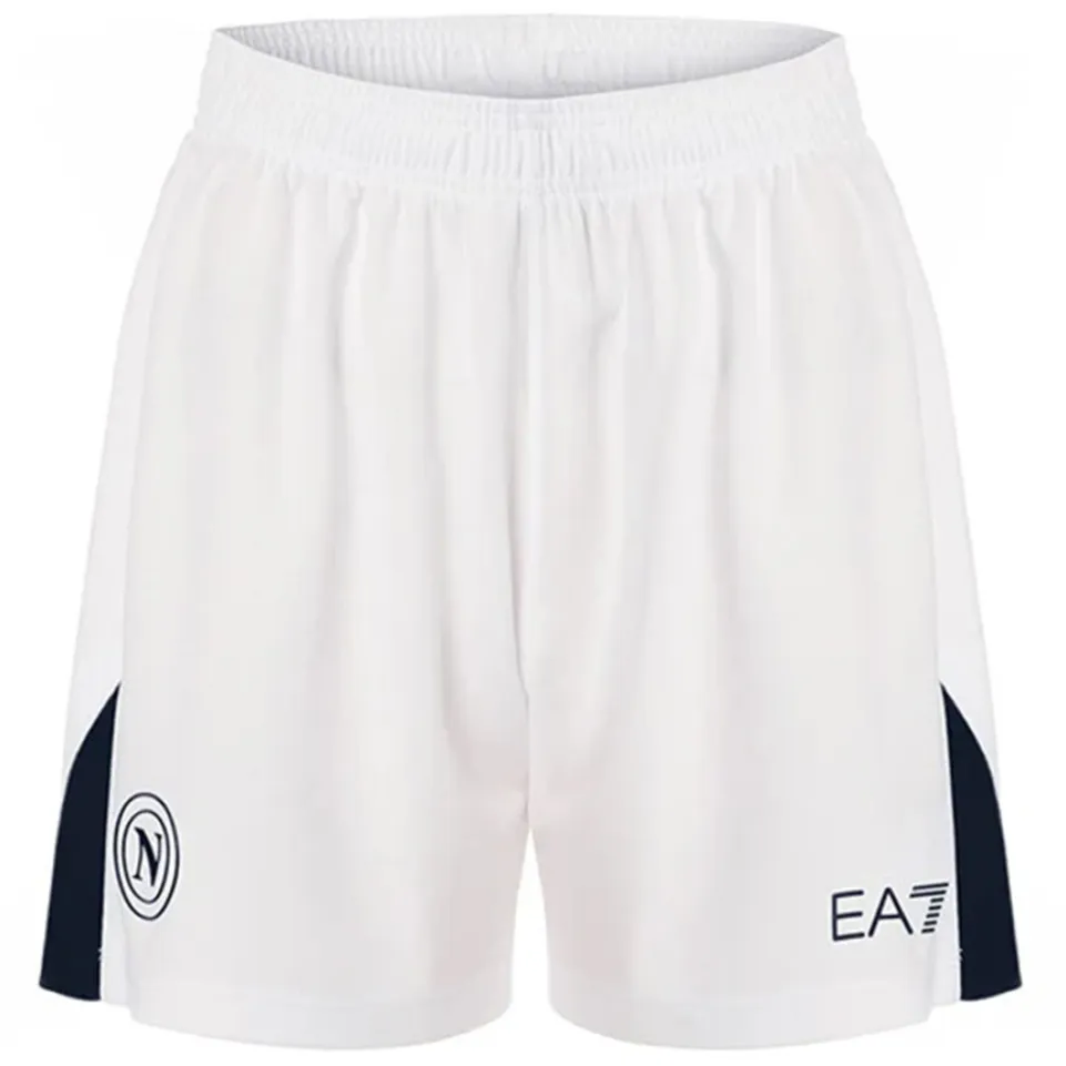 SSC Neapel EA7 Emporio Armani Herren Auswärts Shorts EASSCN25G13-WHITE-NAVY