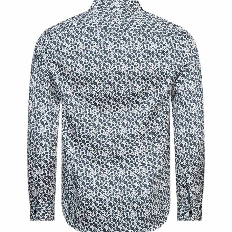 TED BAKER Capua Small Floral Herren Langarm Hemd 272163-WHITE