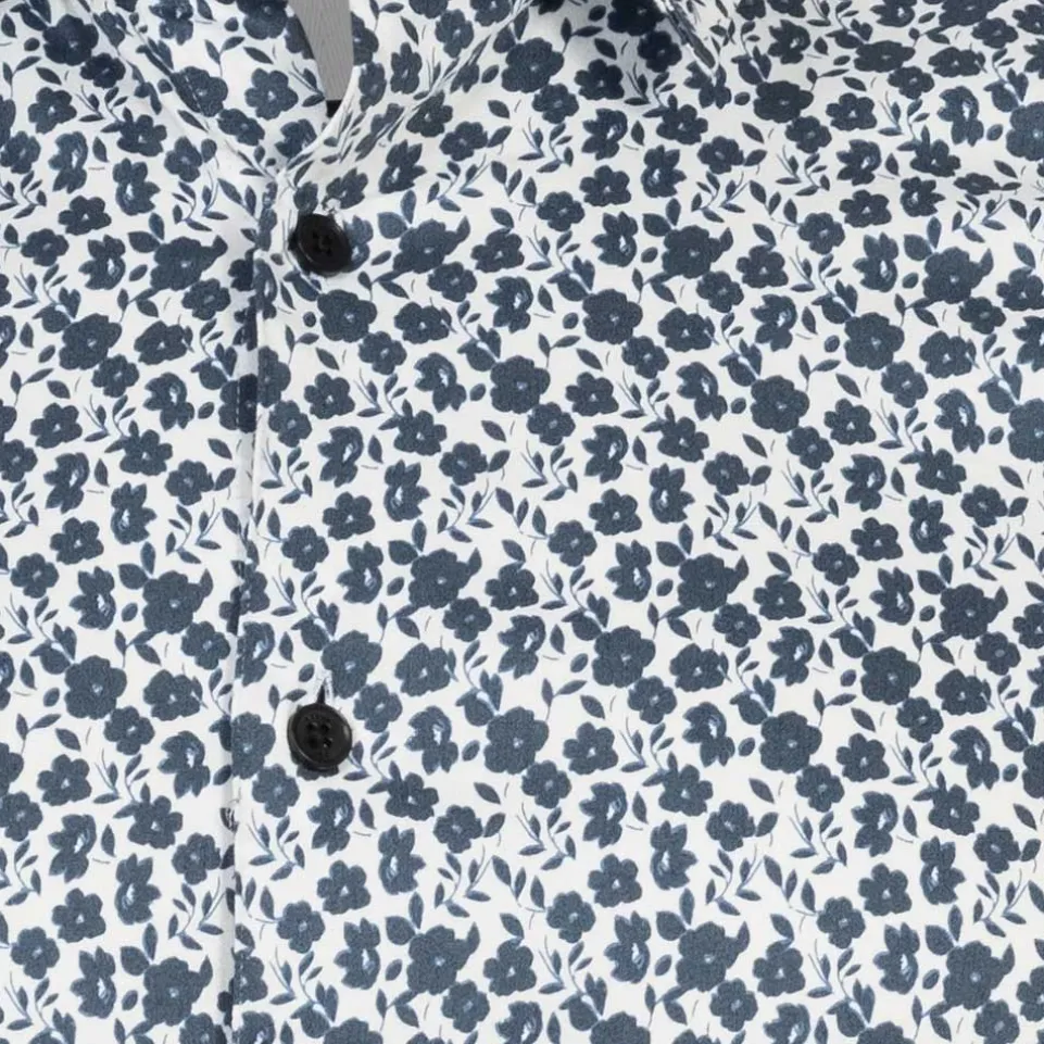 TED BAKER Capua Small Floral Herren Langarm Hemd 272163-WHITE