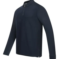 TED BAKER Karpol Soft Touch Herren Sweatshirt mit Kragen 269623-NAVY-BLUE
