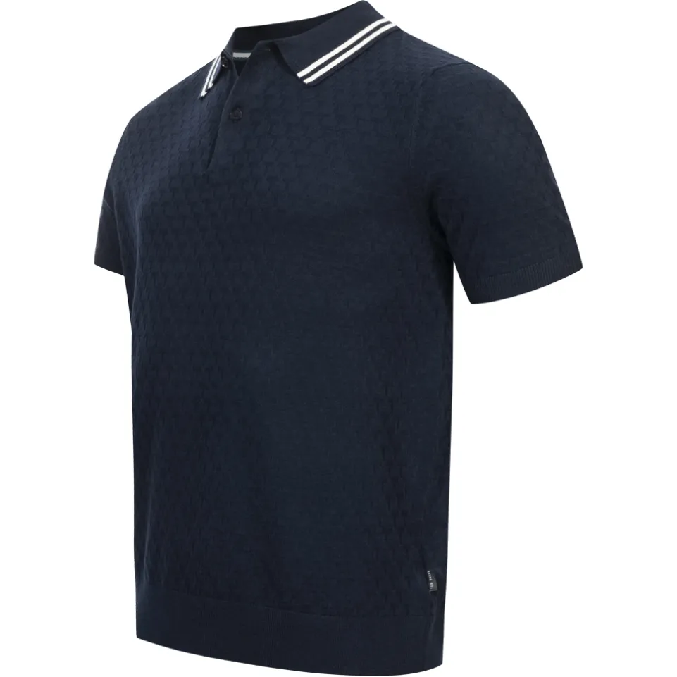TED BAKER Mahana Stitched Herren Polo-Shirt 267386-NAVY