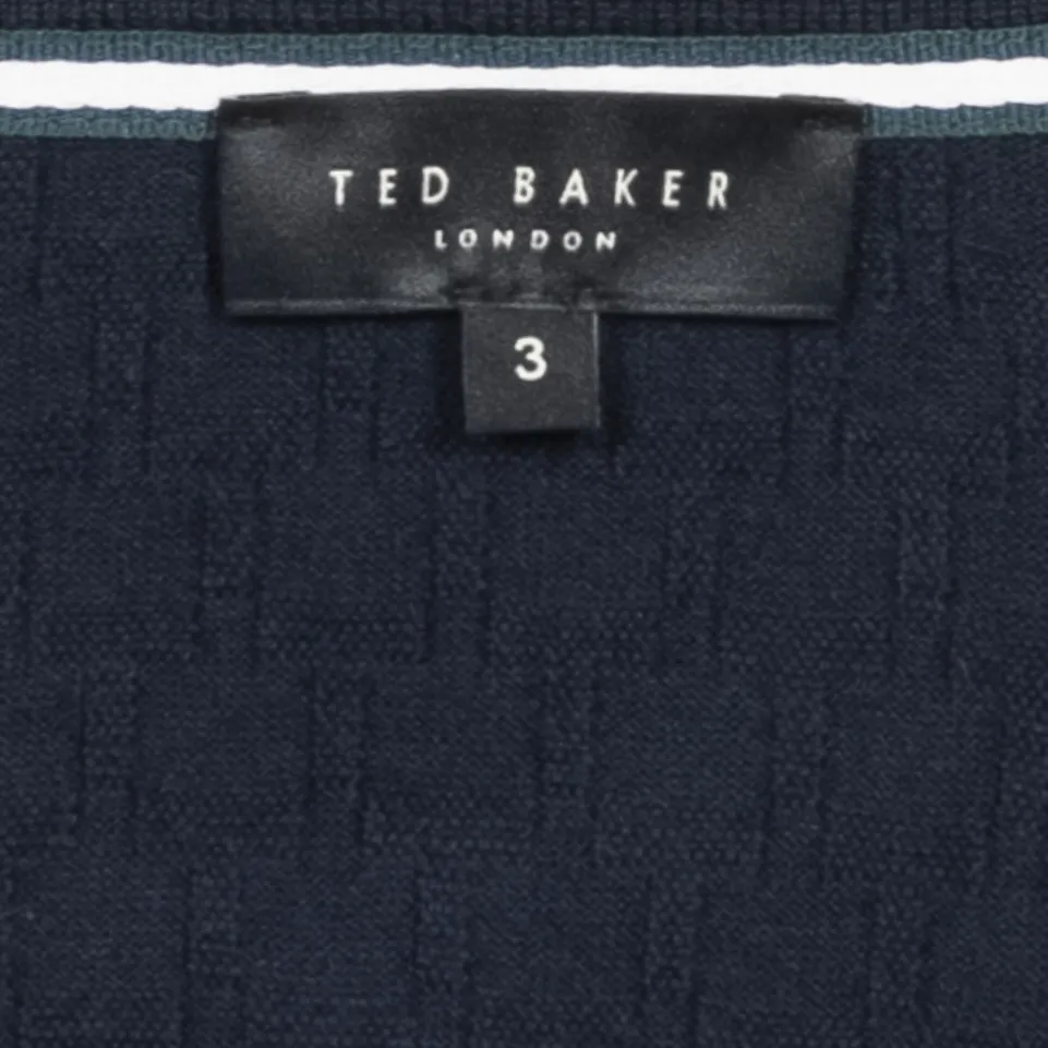 TED BAKER Mahana Stitched Herren Polo-Shirt 267386-NAVY
