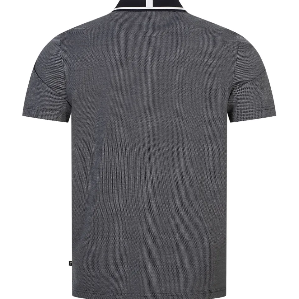 TED BAKER Mini Jacquard Stitch Herren Polo-Shirt 261464-DK-BLUE