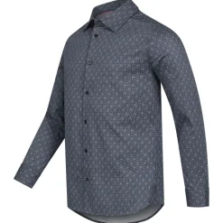 TED BAKER Pavia Star Geo Print Herren Langarm Hemd 272176-NAVY