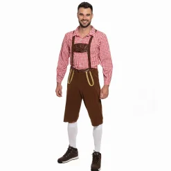 Trachtenset Herren Oktoberfest-Kostüm MIESEPETER® rot
