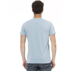 TRUSSARDI Action Herren Conqueror V-Ausschnitt T-Shirt Hellblau 2AT108007
