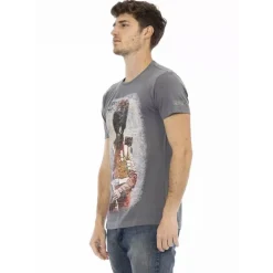 TRUSSARDI Action Herren Real Man T-Shirt Grau 2AT04004