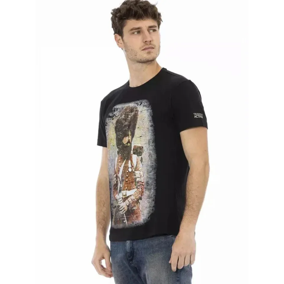 TRUSSARDI Action Herren Real Man T-Shirt Schwarz 2AT04002