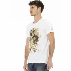 TRUSSARDI Action Herren Rundhals Conqueror T-Shirt Weiß 2AT08F001
