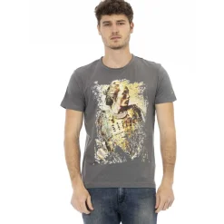 TRUSSARDI Action Herren Rundhals Conqueror T-Shirt Grau 2AT08F002
