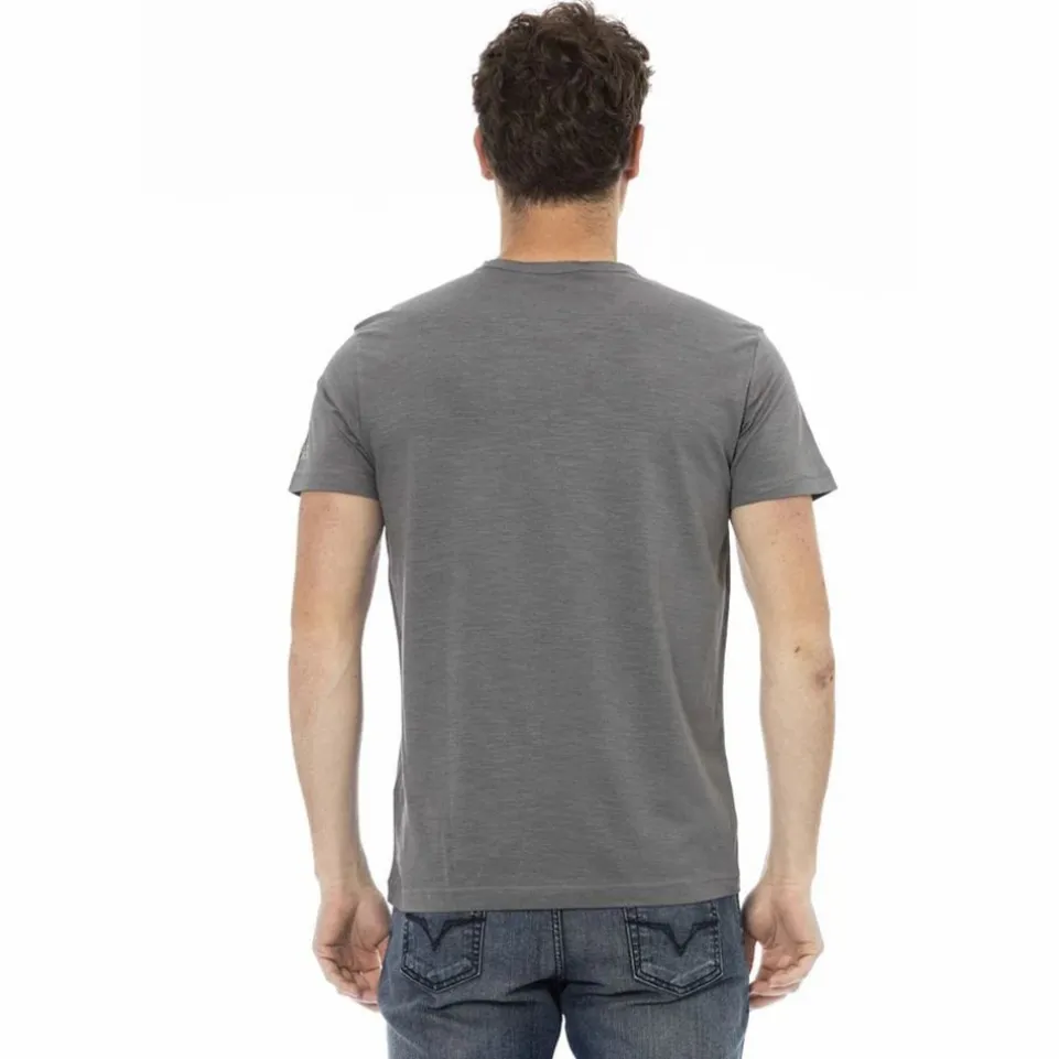 TRUSSARDI Action Herren Rundhals Conqueror T-Shirt Grau 2AT08F002