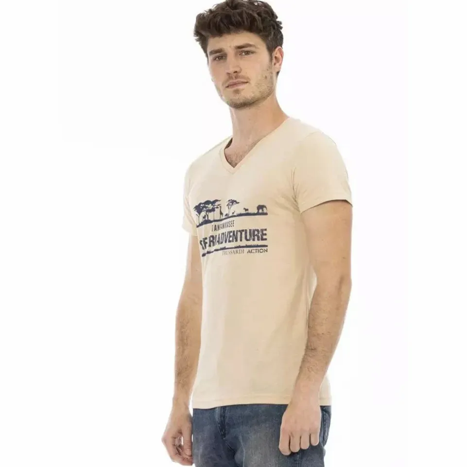 TRUSSARDI Action Herren Tanganjikasee T-Shirt Sand 2AT04V004