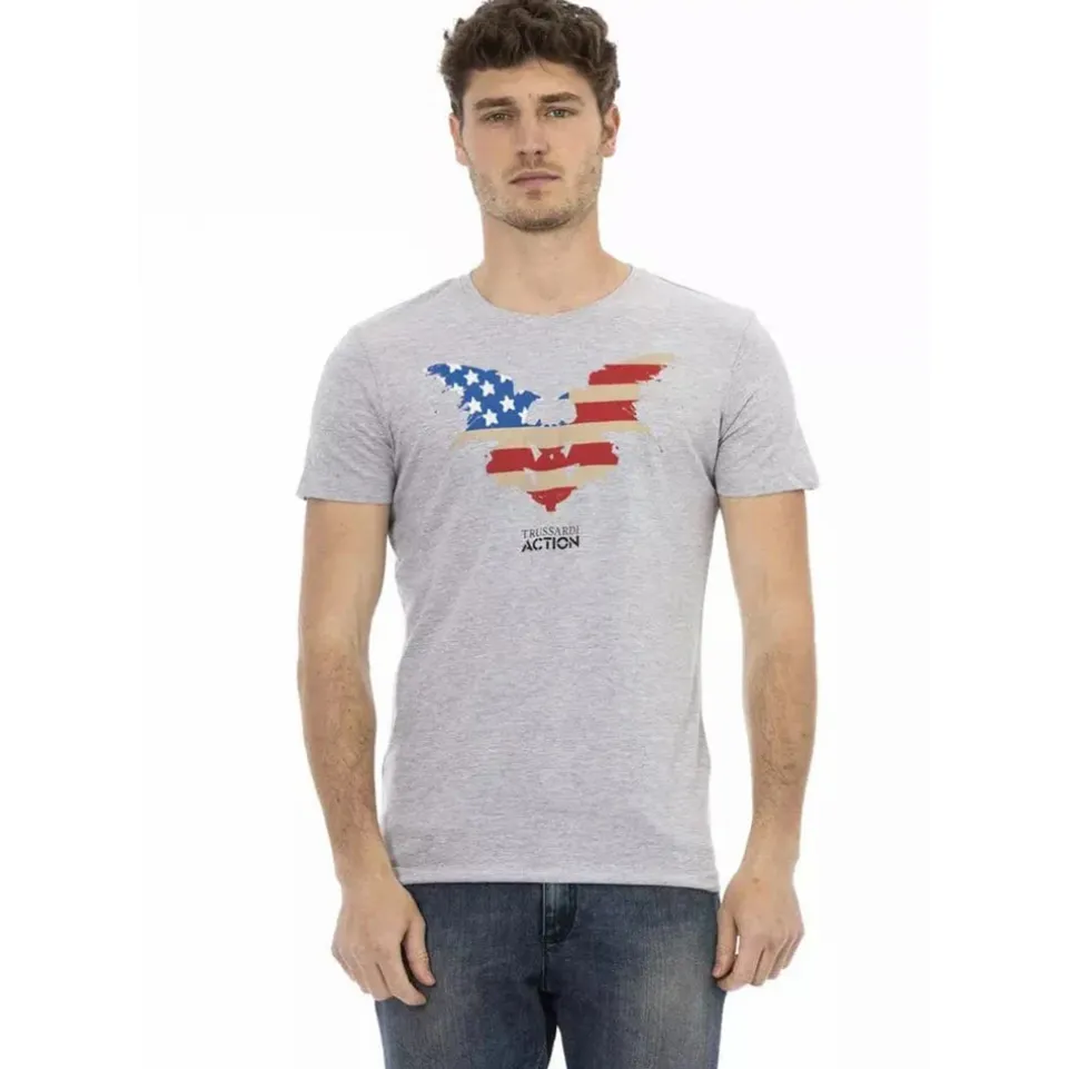TRUSSARDI Action Herren USA T-Shirt Grau 2AT02F013