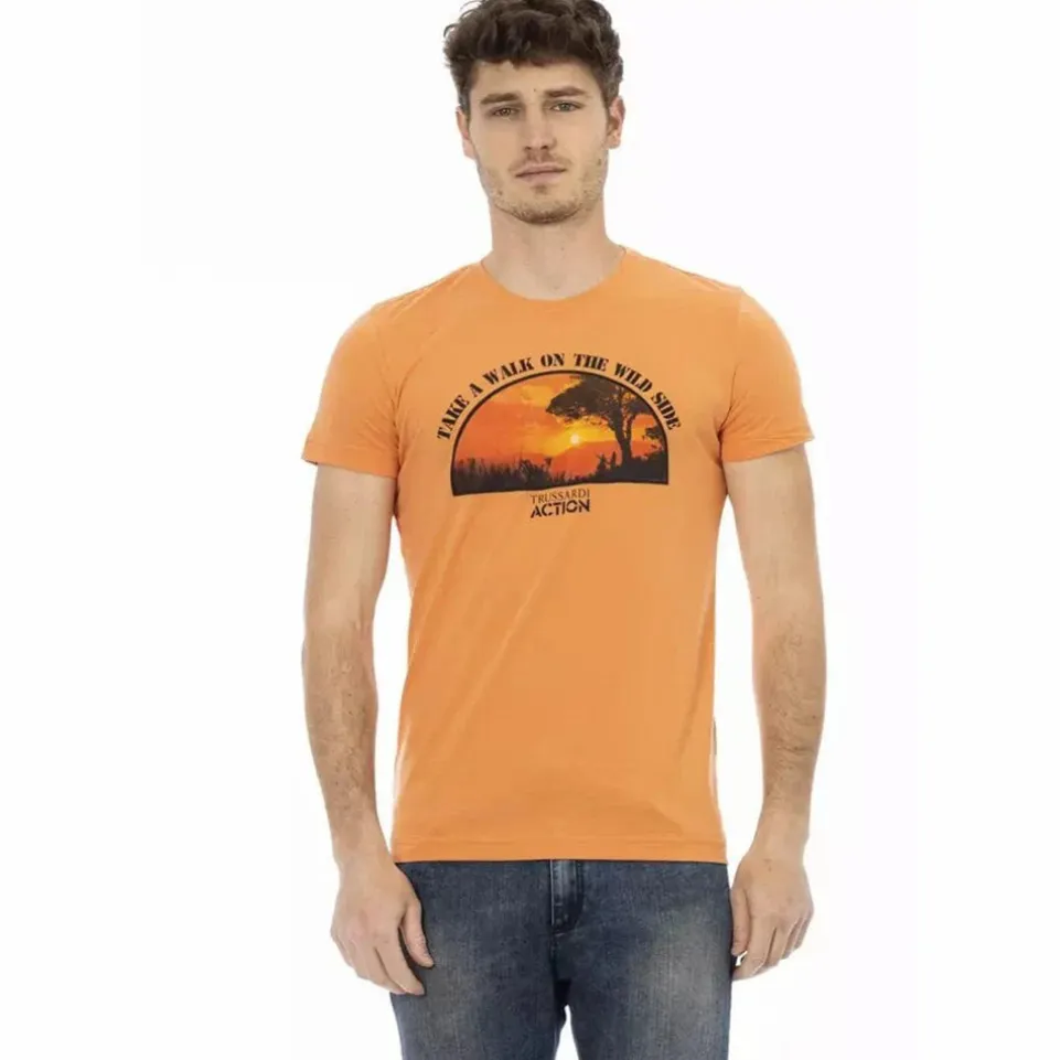 TRUSSARDI Action Herren Wild Side T-Shirt Orange 2AT03B083