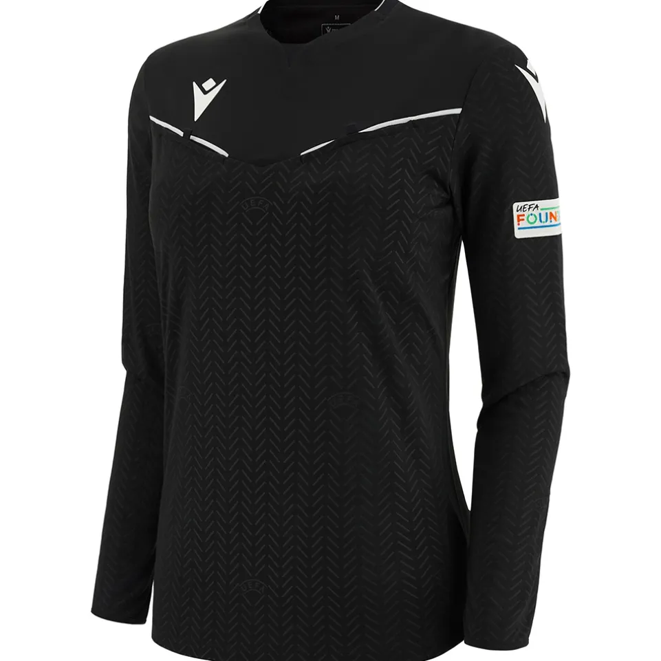 UEFA macron Damen Langarm Schiedsrichter Trikot 58575165