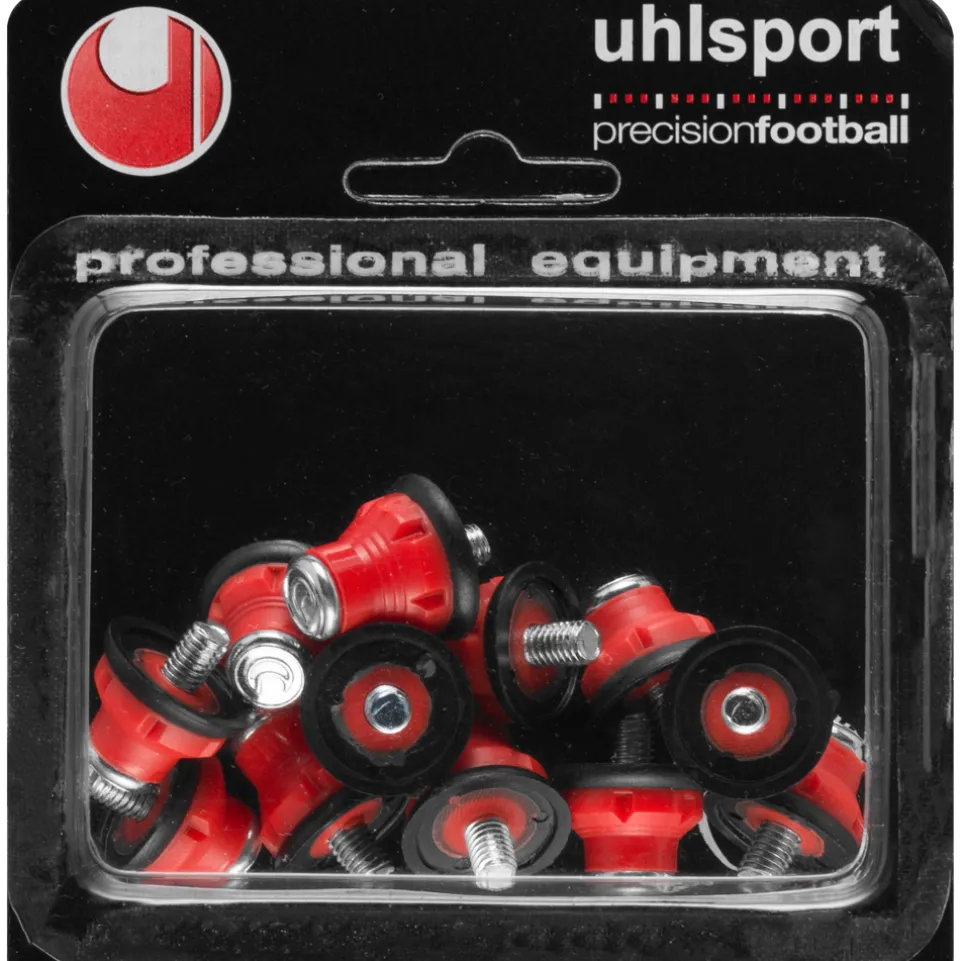 Uhlsport Stahl Nylon Stollen 12er-Set 1007018010200 rot