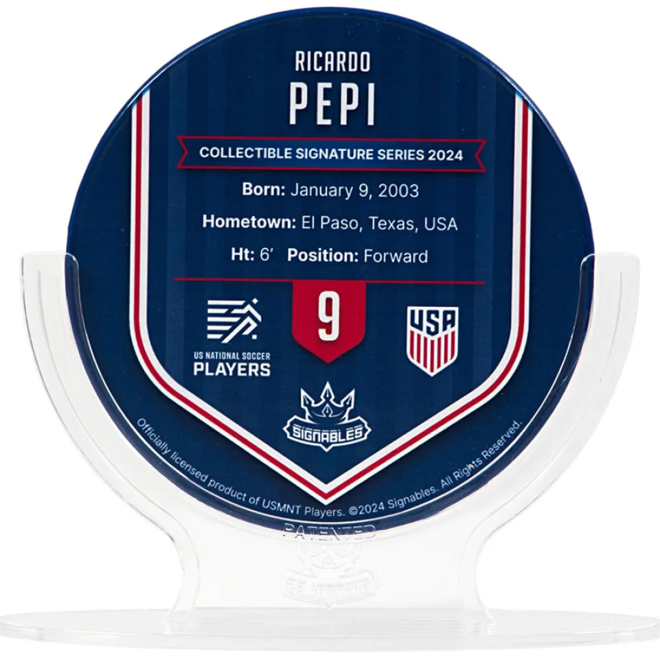 USA Ricardo Pepi #9 Fußball Sammlerstück 14 cm 850056417839