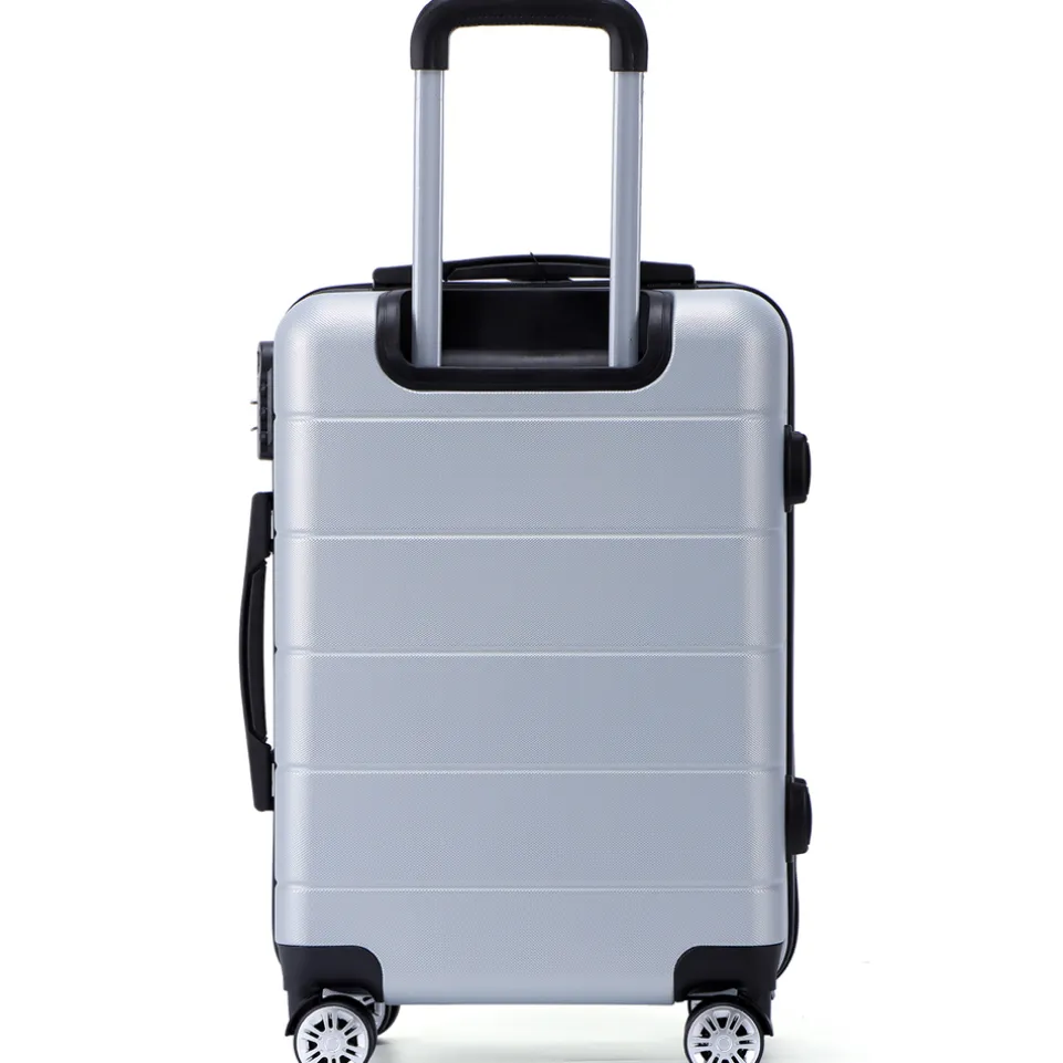VERTICAL STUDIO "Aalborg" 20" 24" 28" Koffer 3-er Set silber