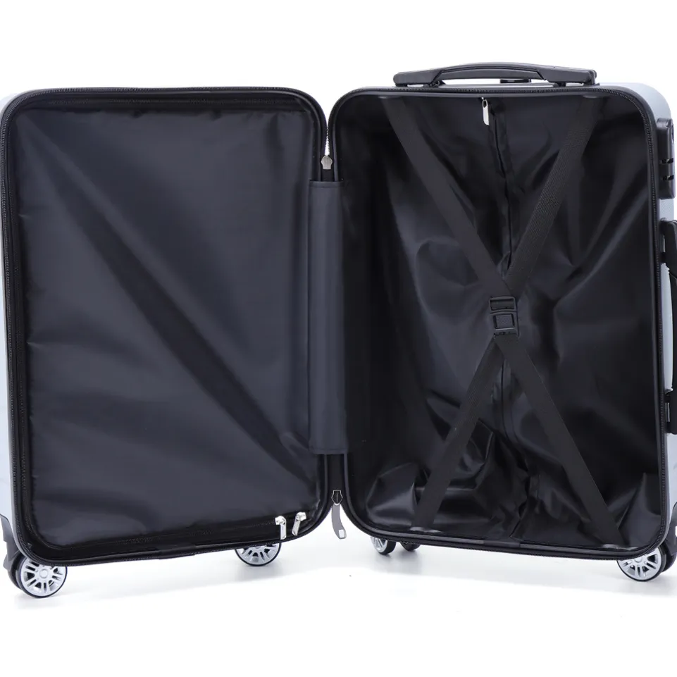 VERTICAL STUDIO "Aalborg" 20" 24" 28" Koffer 3-er Set silber