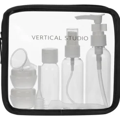 VERTICAL STUDIO "Terråk" Kosmetiktasche mit Reiseflaschen schwarz