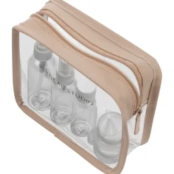 VERTICAL STUDIO "Terråk" Kosmetiktasche mit Reiseflaschen beige