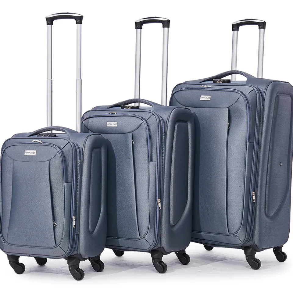 VERTICAL STUDIO "Tromso" 20" 24" 28" Stoffkoffer 3er-Set grau