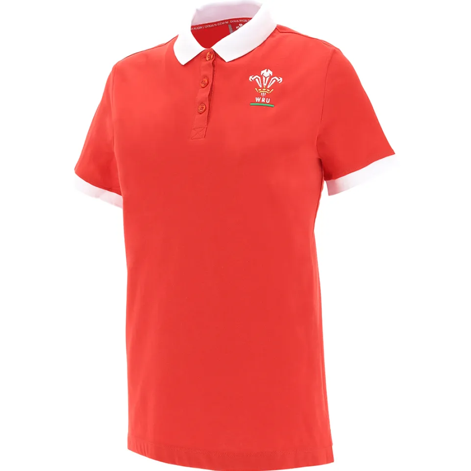 Wales WRU macron Rugby Damen Polo-Shirt 58195720