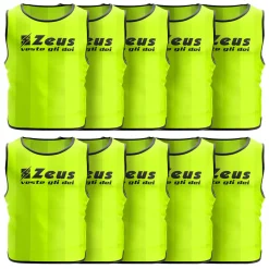 Zeus 10er-Pack Trainingsleibchen Neon Gelb