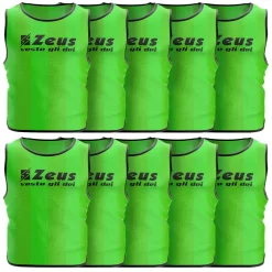 Zeus 10er-Pack Trainingsleibchen Neon Grün