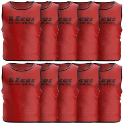 Zeus 10er-Pack Trainingsleibchen Rot
