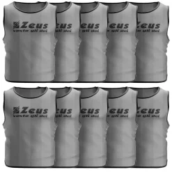 Zeus 10er-Pack Trainingsleibchen Grau