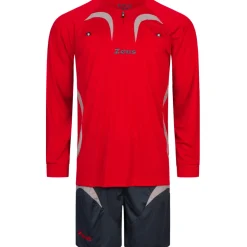 Zeus Herren Schiedsrichter Set Trikot mit Shorts Rot
