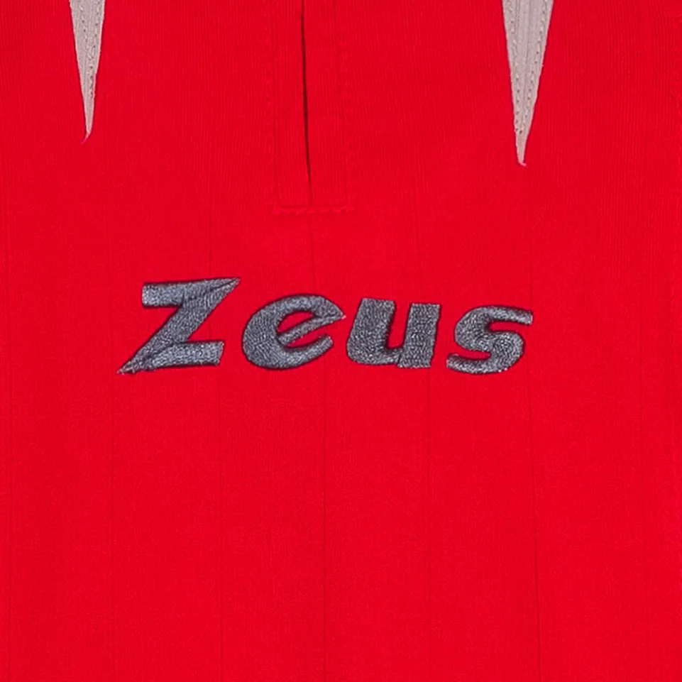 Zeus Herren Schiedsrichter Set Trikot mit Shorts Rot