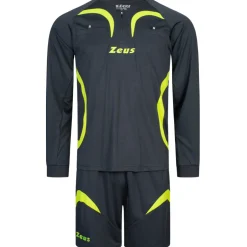 Zeus Herren Schiedsrichter Set Trikot mit Shorts Grau