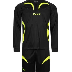 Zeus Herren Schiedsrichter Set Trikot mit Shorts Schwarz