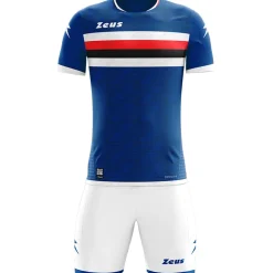 Zeus Icon Teamwear Set Trikot mit Shorts royal weiß